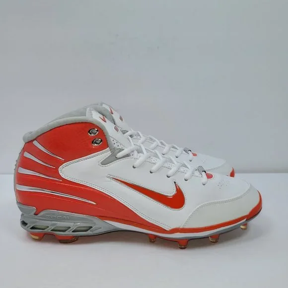 Nike Air Zoom Assassin TD Whi/Orange Mens Football Cleat 316840-182 US Size 13.5 - Picture 4 of 11